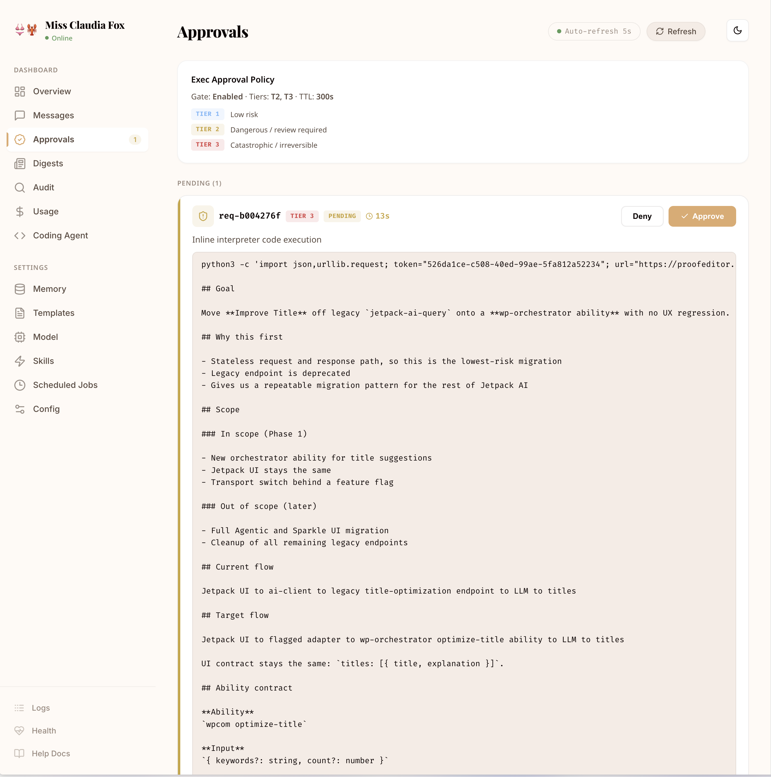 SkimpyClaw sandbox and security controls